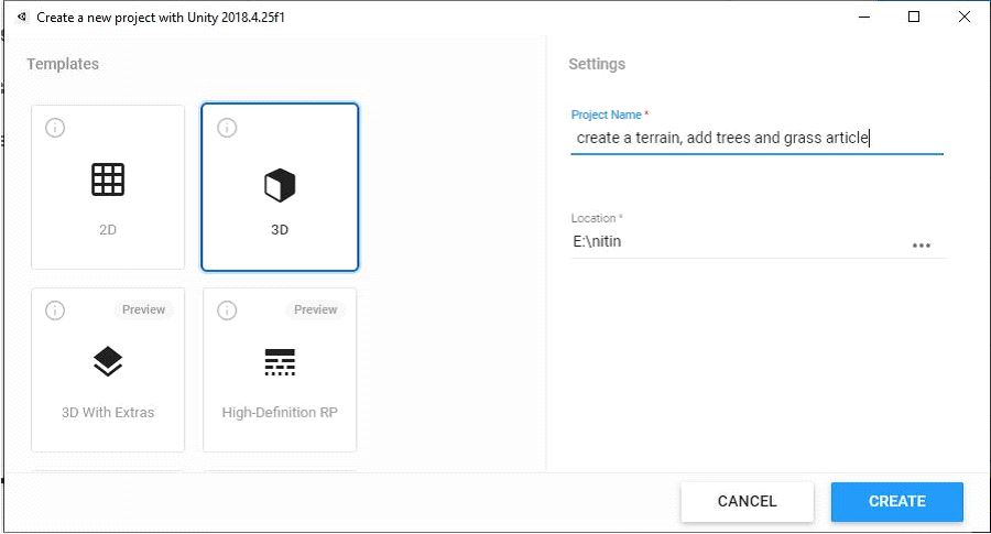 Create A Terrain, Add Trees And Grass In Unity